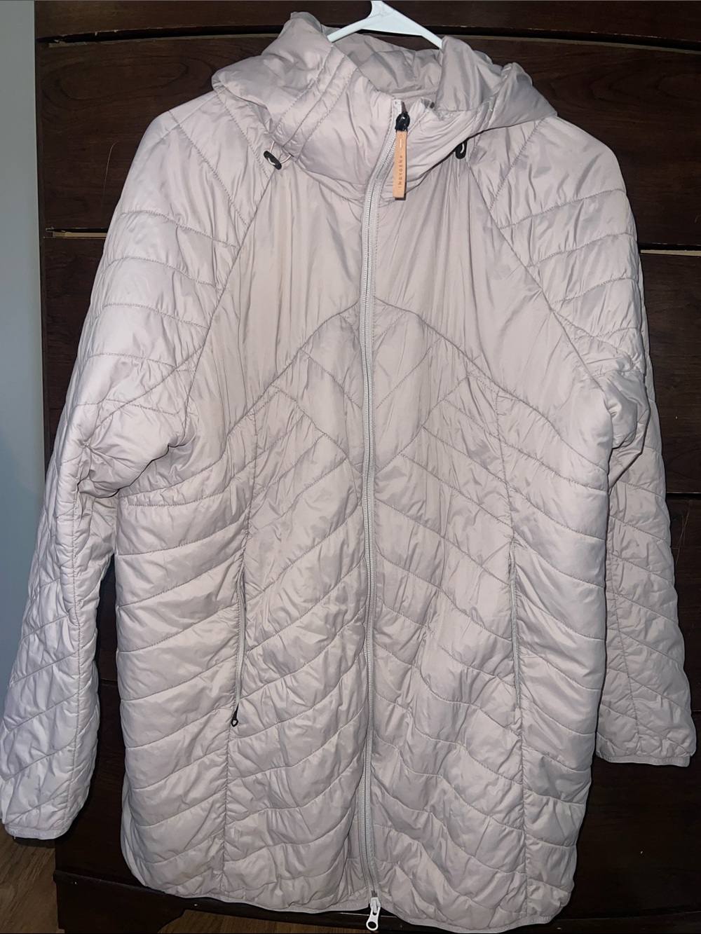 Women's Quilted Hooded Lightweight Puffer Coat in Light Pink